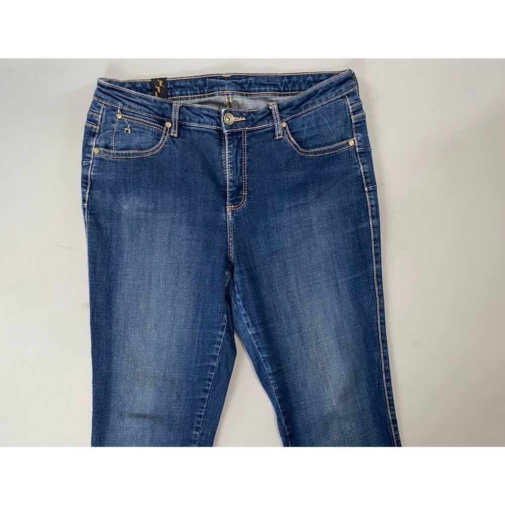 Aura by Wrangler Bootcut 5-Pocket Stretch Denim Jeans. Medium Wash, Women's 12. - Picture 5 of 9